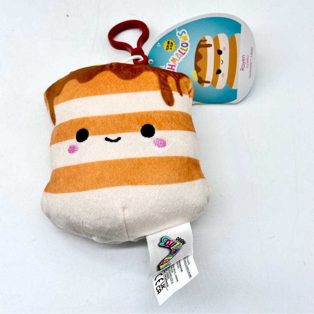 Squishmallows Clip-On Rayen the Pancake 3.5" Keychain Plush